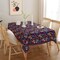 Day of The Dead Tablecloth Rectangle Dia De Los Muertos Table Cover Mexican Sugar Skull Marigolds Floral Decor Waterproof Day of The Dead Decorations for Home Party